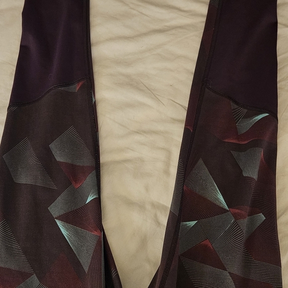 The North Face Flashdry Leggings Purple Blue Geometric Women's Size M Tights - Picture 4 of 7